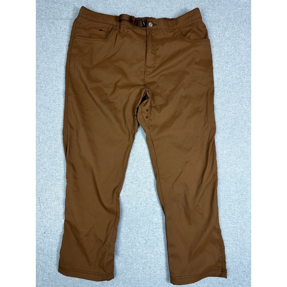 Prana Zion‎ Pants Mens XXL Brown Hiking Stretch Belted Outdoor Cargo